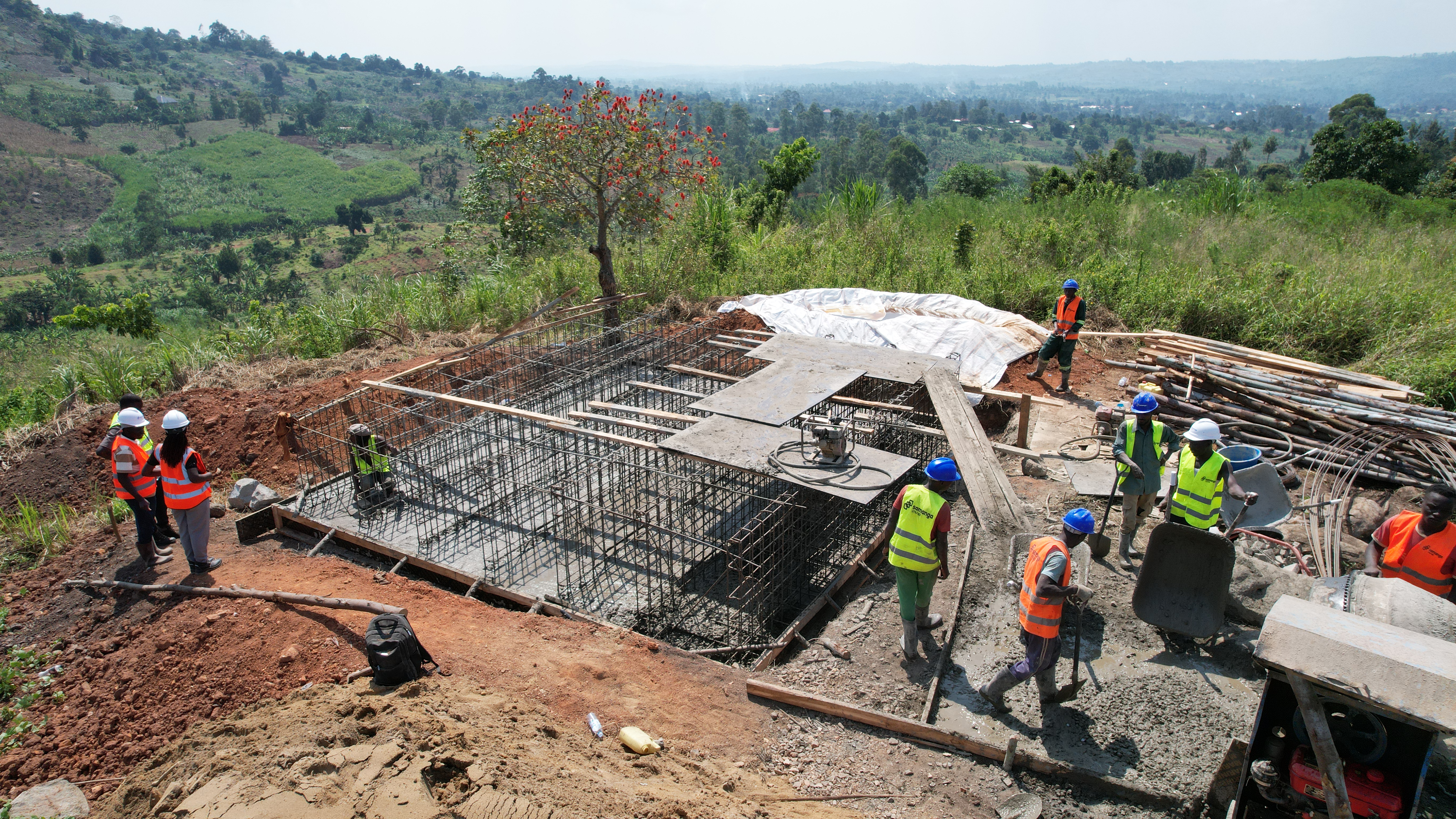 Samanga civil works for a water service-reservoir foundation