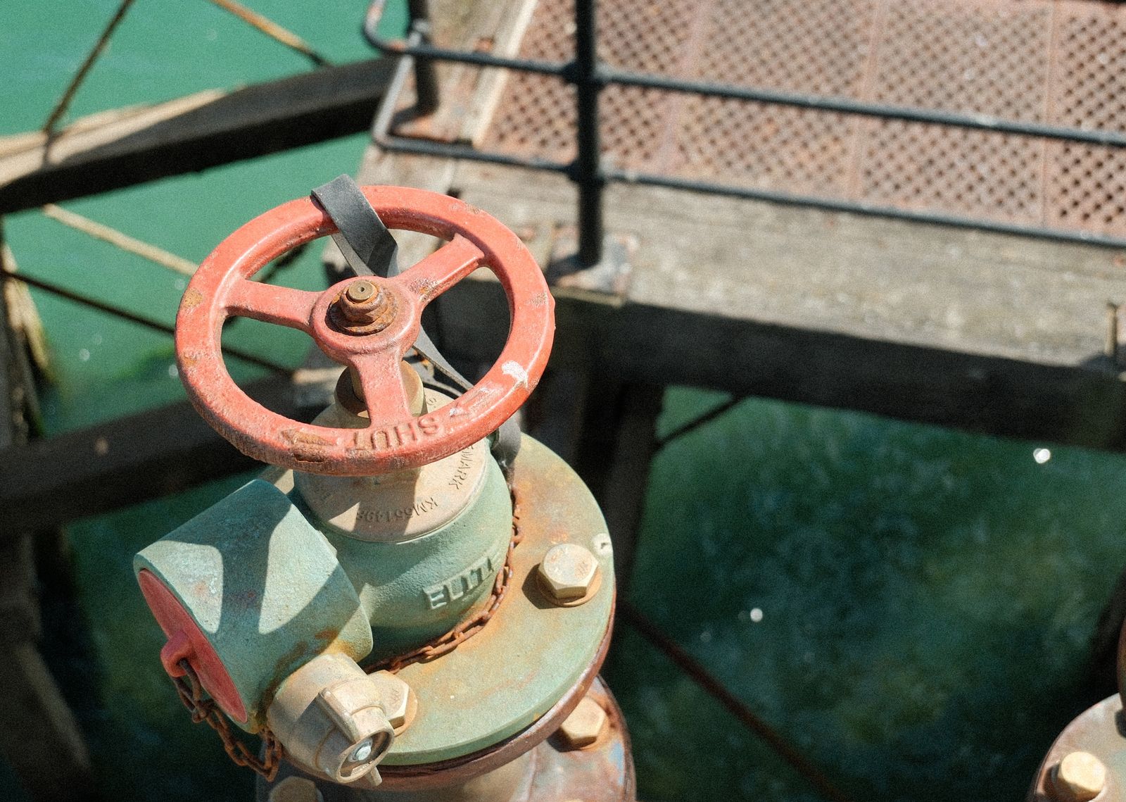 Water valve and fittings. Stock photograph, not a named MOWE site photo.